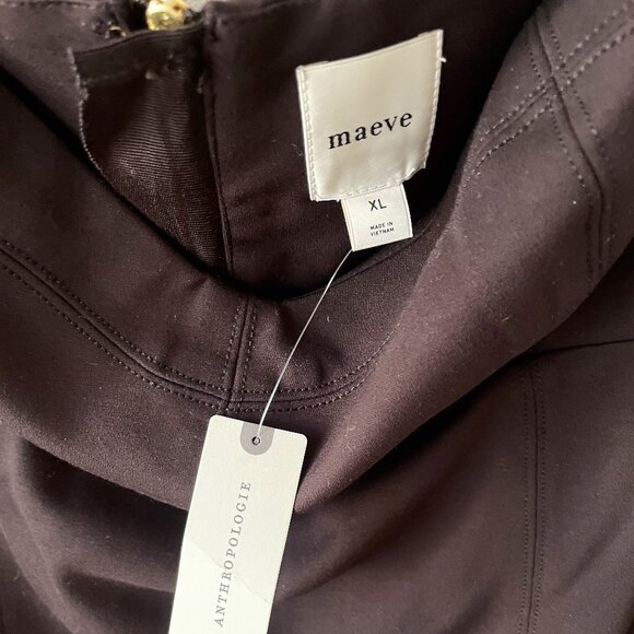 NWT Maeve Anthropologie Sleeveless Corset Slim Knee-Length Black Dress size XL - Picture 5 of 9